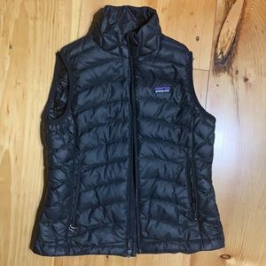 Patagonia black down puffer vest.
